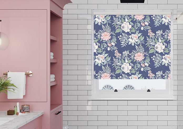 Vintage Rose, Oxford Blue - Twist&Fit Roller Blind - Image 3